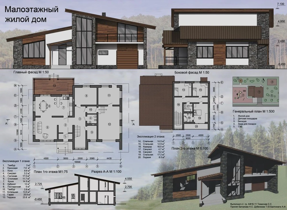 Проект малоэтажного жилого дома